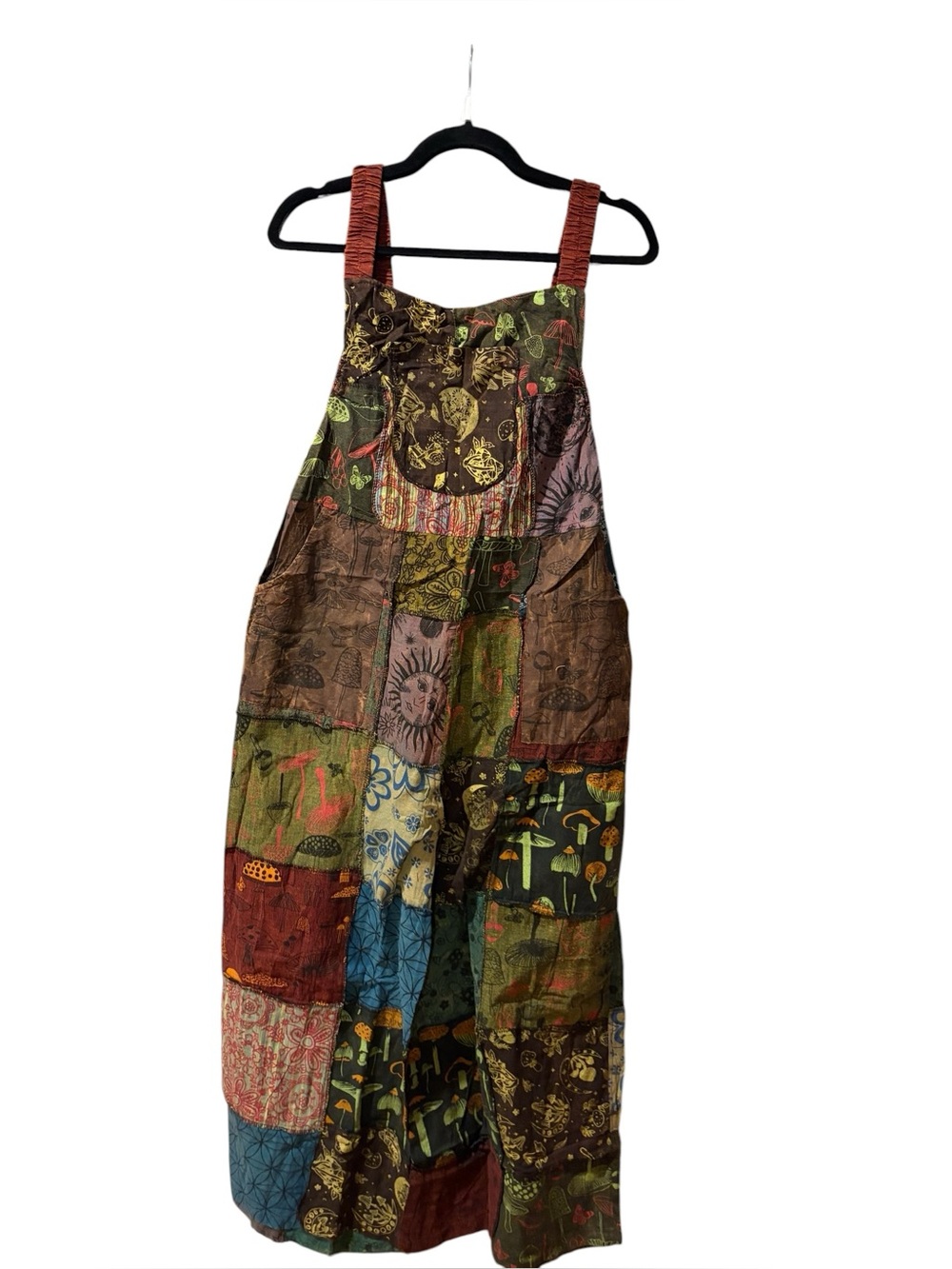 #6 NWT 100% cotton patchwork overalls